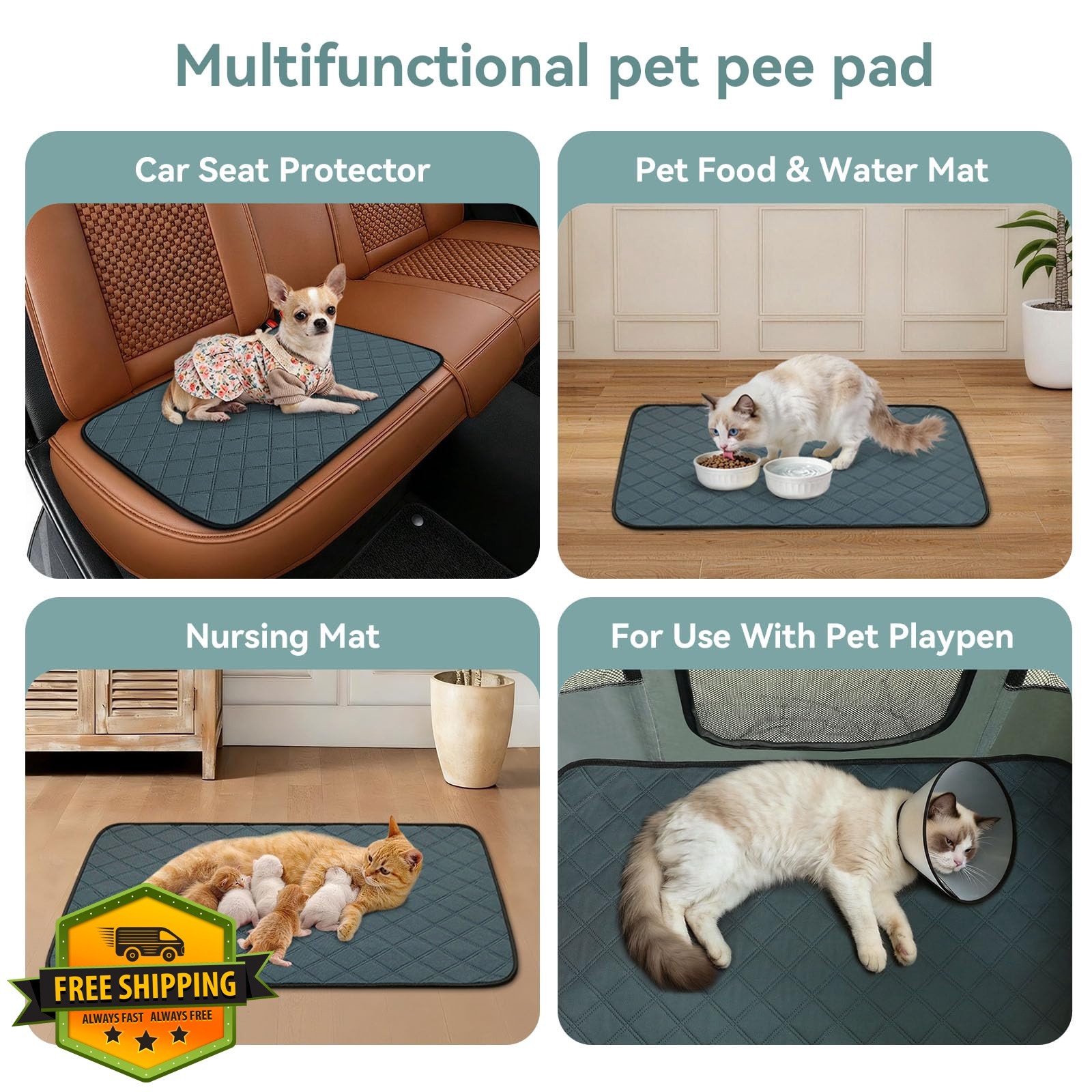 Siedihit Pet Pee Pad Small 2pk Rectangle