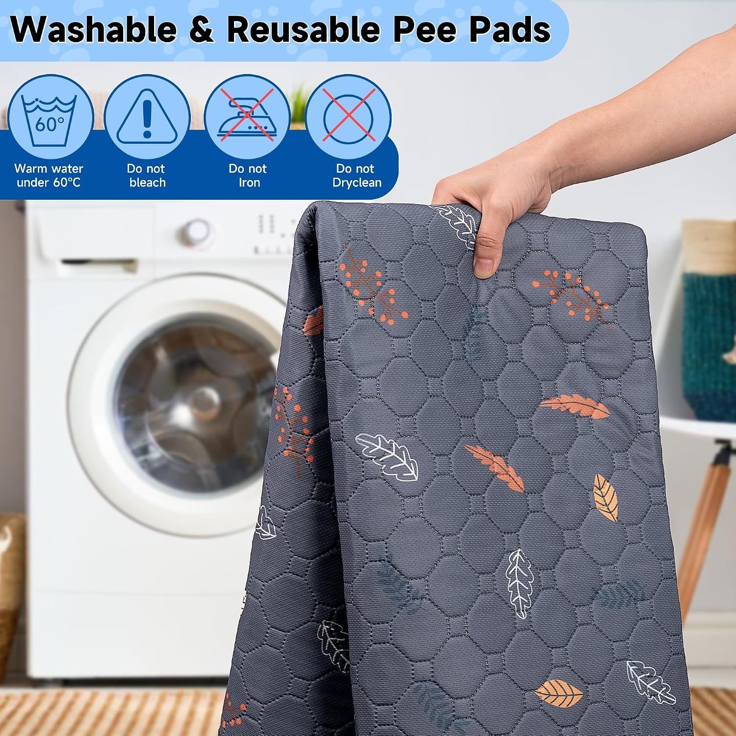 Pet Whelping Mat – Extra Large Reusable Dog Pads – 36″x72″