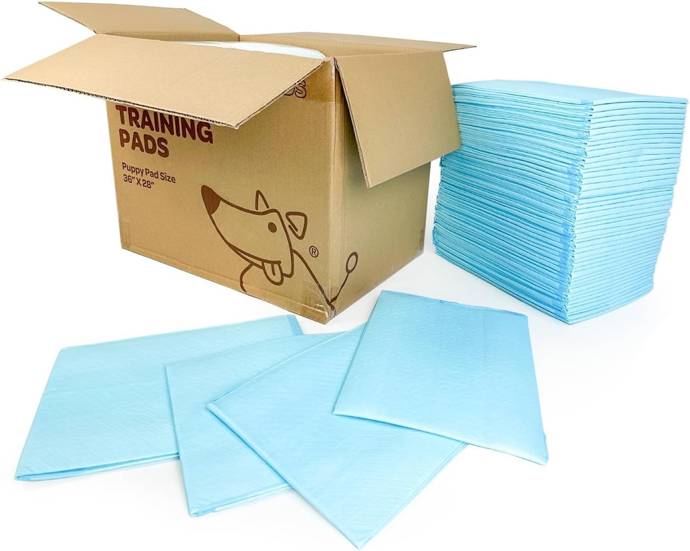 Extra Large Dog Training Puppy Pee Pads – Blue, 40 Count | 36×28″ Potty Pads,…