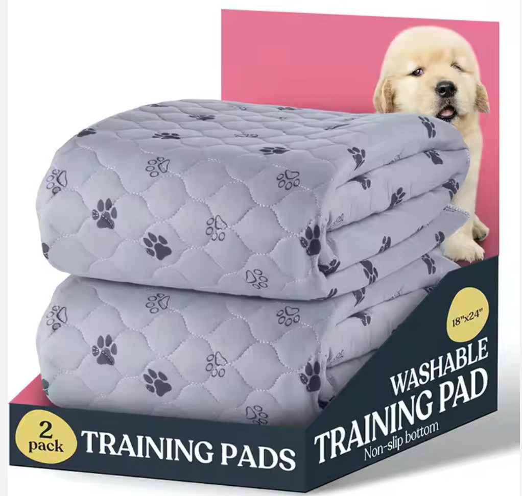 Dog Puppy Pee Pads Washable 2 Pack Reusable Non-Slip Puppy Training Pads
