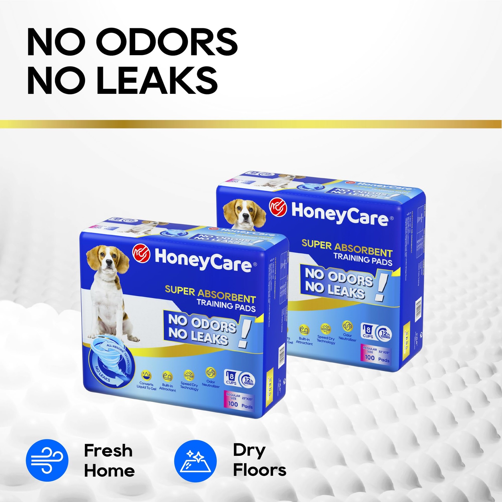 100 Count Puppy Training Pads 22×23 Ultra Absorbent Leak Proof Dog Pads