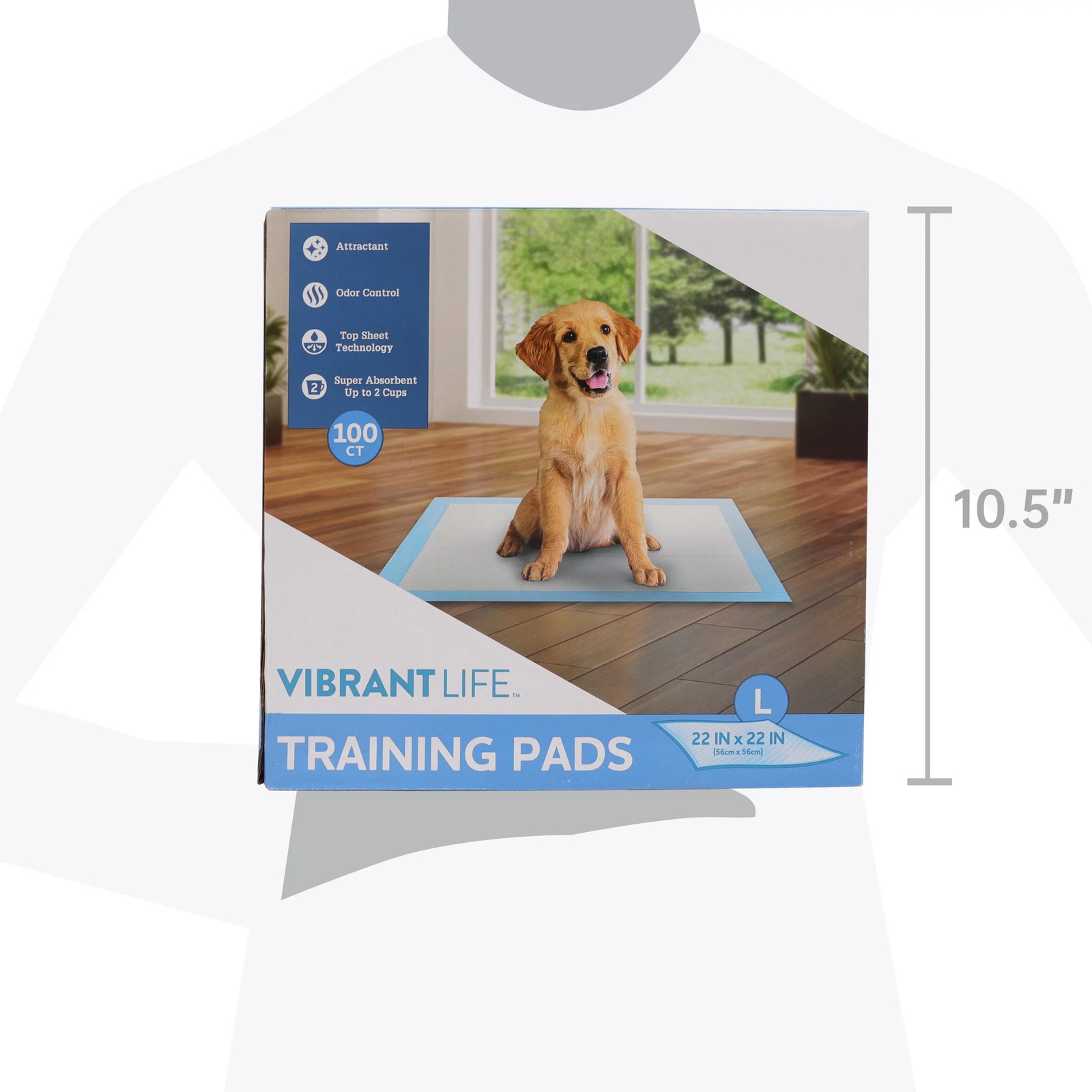 Vibrant Life Training Pads 22×22″ Super Absorbent Leak Proof 100ct
