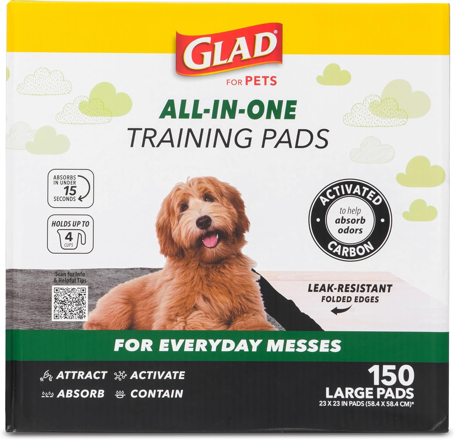 for Pets Black Charcoal Puppy Pads – Super Absorbent Disposable Dog Pee Pads, Po