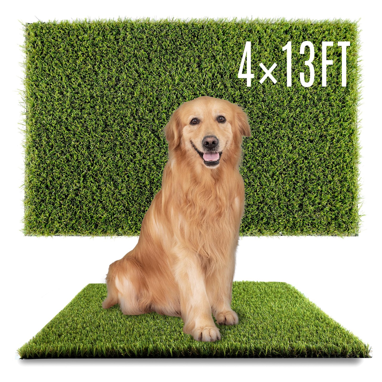SUNTURF Dog Grass Pads 4 x 13 FT, 0.8 Inch High Pile Artificial Grass Pads fo…