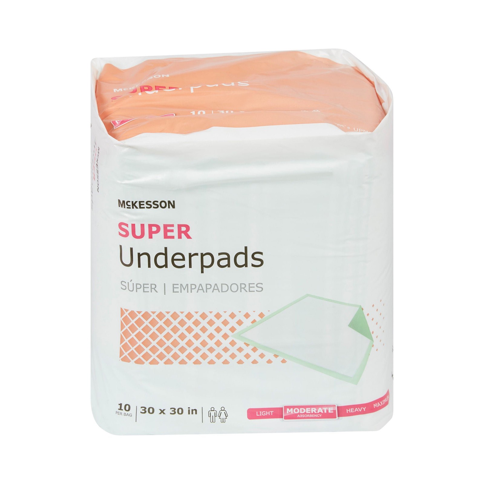 300 McKesson Incontinence Underpads Moderate Absorbency Disposable 30″ x 30″