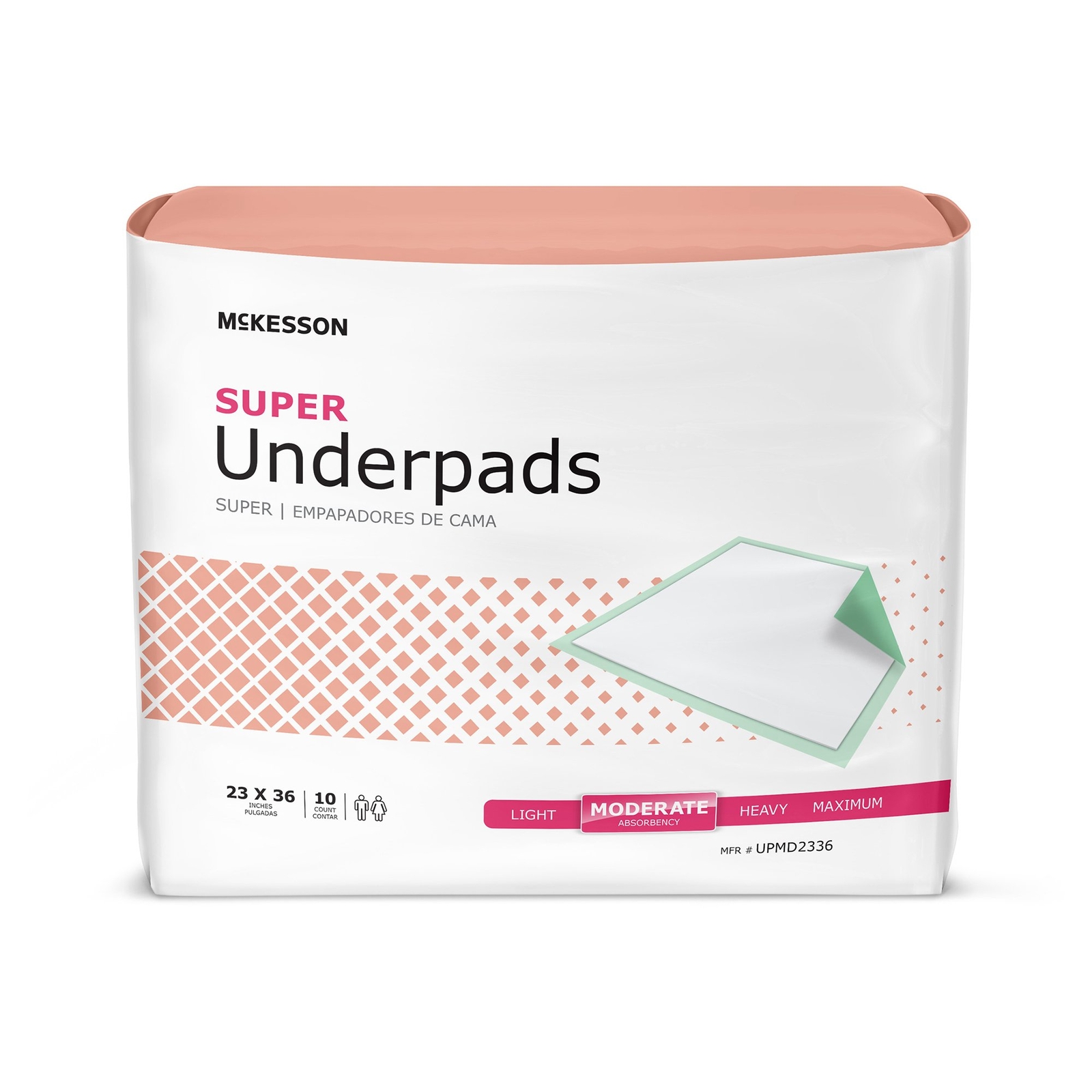 120 McKesson Super Moderate Absorbency Adult Bed Pad Disposable Underpads 23×36”