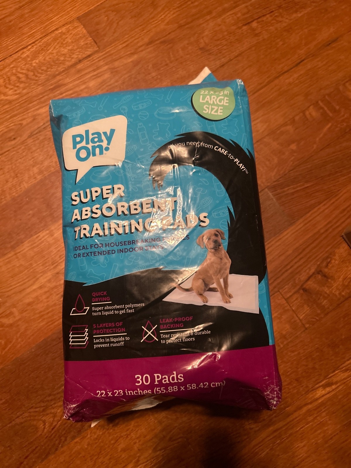 Super Absorbent Dog Training Pads 22″x23″ – 30 Count Leak-Proof Disposable