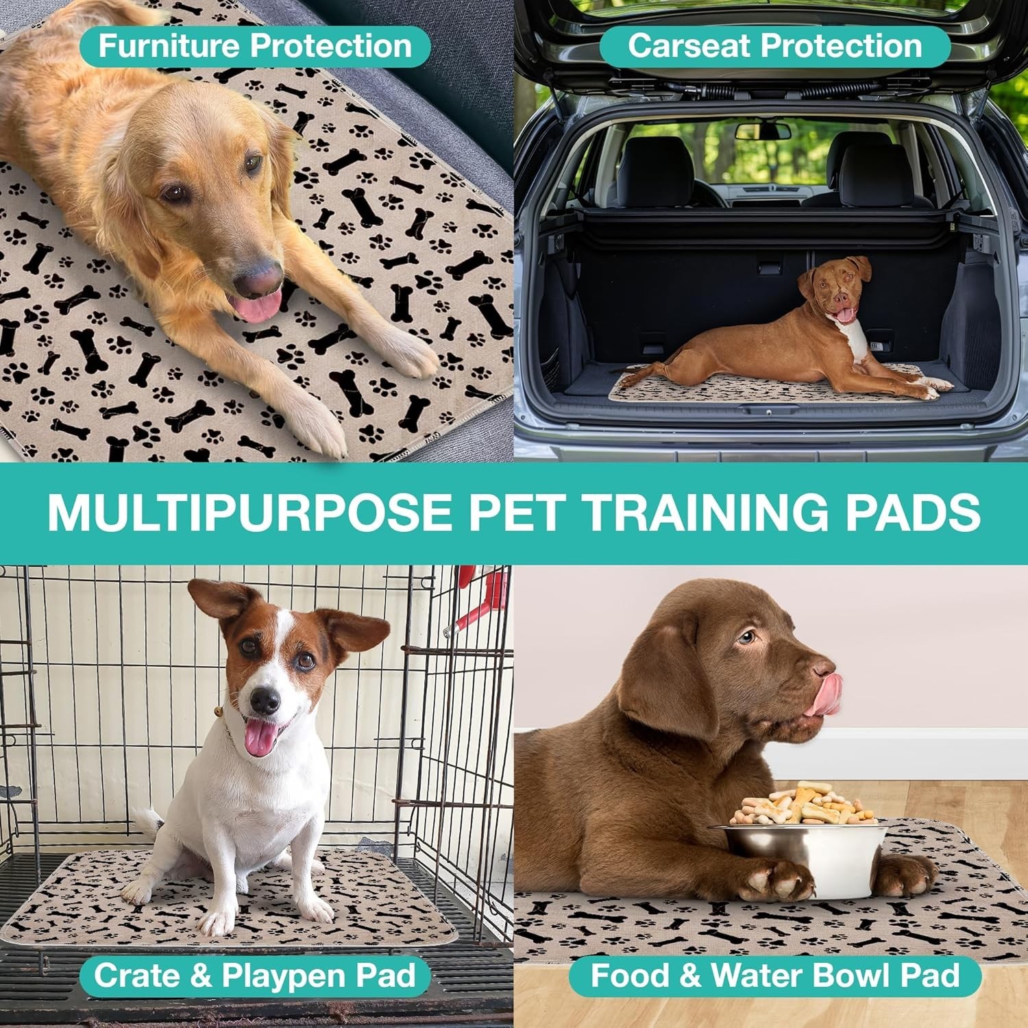 Furthrive Washable Pee Pads for Dogs with Pheromone Attraction, Reusable Puppy P