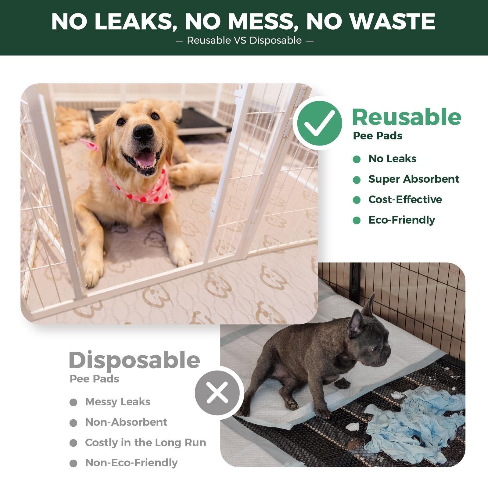 Washable Pee Pads for Dogs, Puppy Pads with Super Absorbent, Specifically Des…