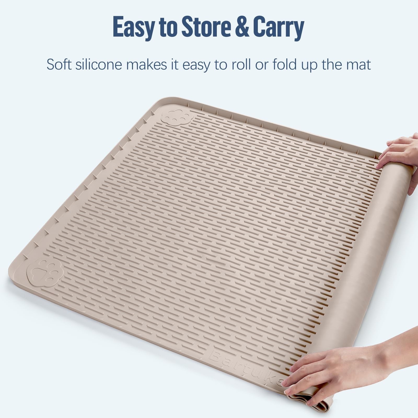 Pee Pad Holder for Dogs, 40″ x 28″ Silicone Pee Tray Mat Leak-Proof, High Edg…