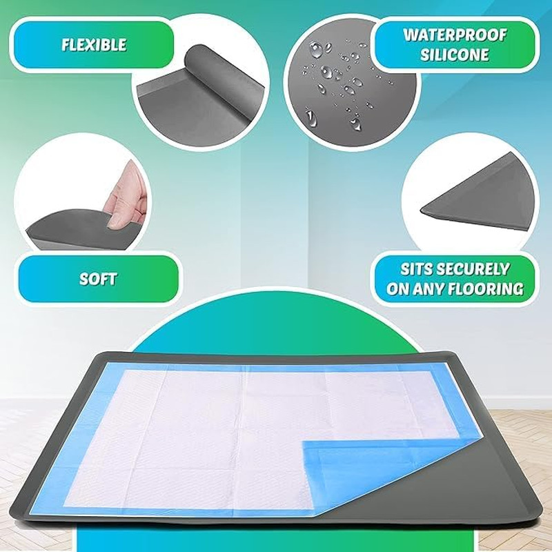 Tidyfriend Dog Pee Pad Holder Tray Fits up to 30” X 36” Wee Wee Pee Pads – Stabl