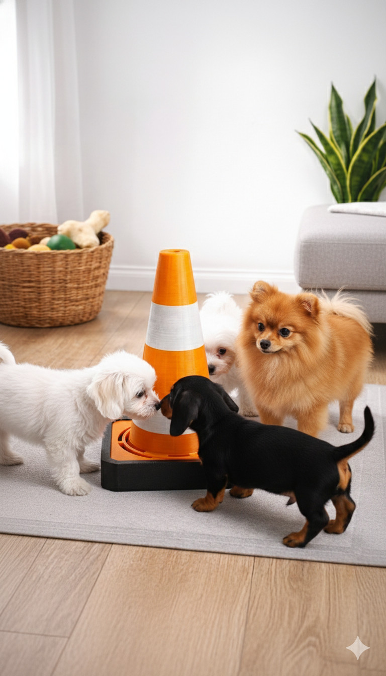 Dog Pee Training Cone with Built-In Reservoir – Indoor Toilet Training Aid