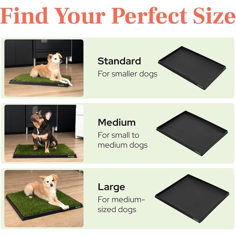 Leak-Proof Indoor Dog Toilet Tray Heavy-Duty HDPE Easy Clean Dog Potty Solution