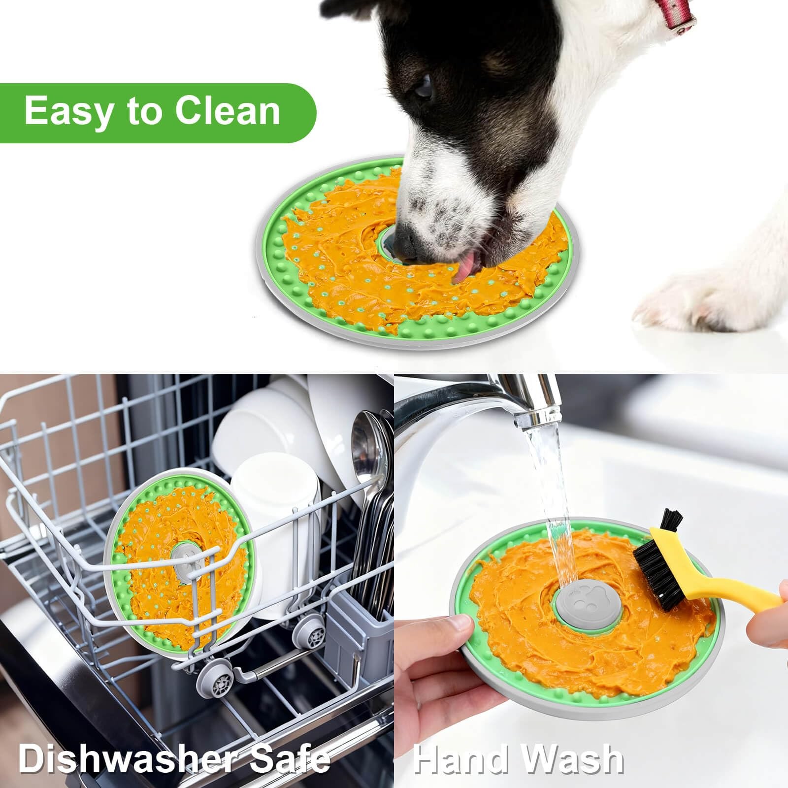 Lalolee Lick Mat for Dogs Crate, Dog Pads Slow Feeder, 1 pcs, Green