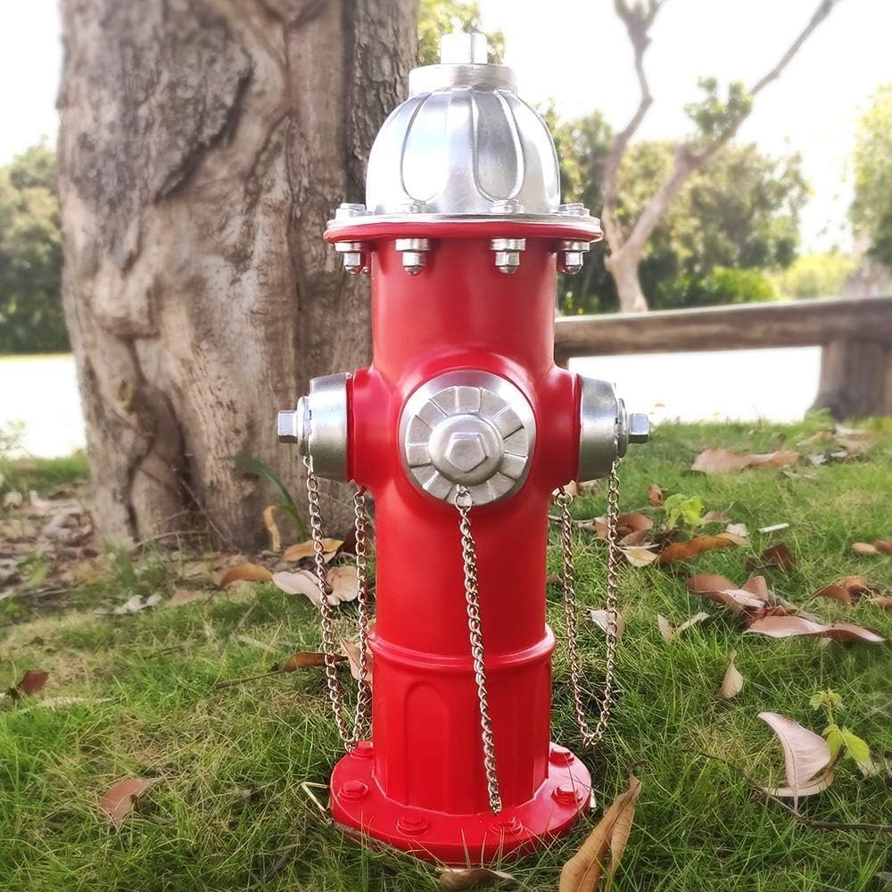 XINDMAO Fake Fire Hydrant for Dogs to Peed on,15.3 inch Large 14.5 inch, Red