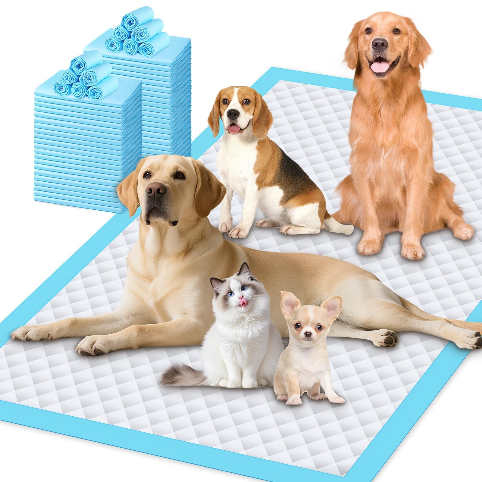 Puppy Pads 36x51in Extra Large 130G Thicker – 100% Leakproof 48H Absorption