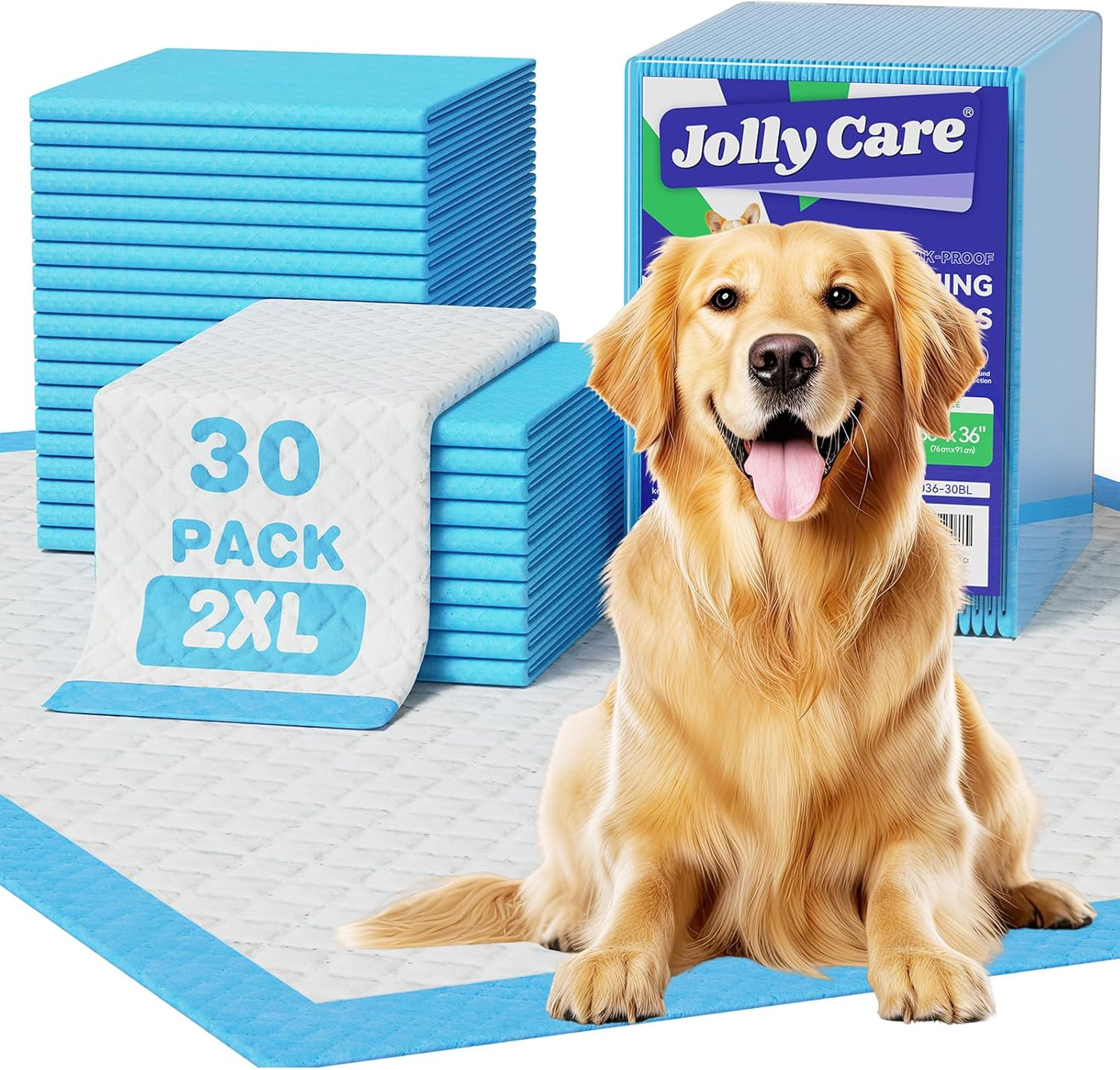 30 Count-30″ X 36″ XXL Puppy Pads, Extra Large Pee Pads for Dogs, Super Absorben