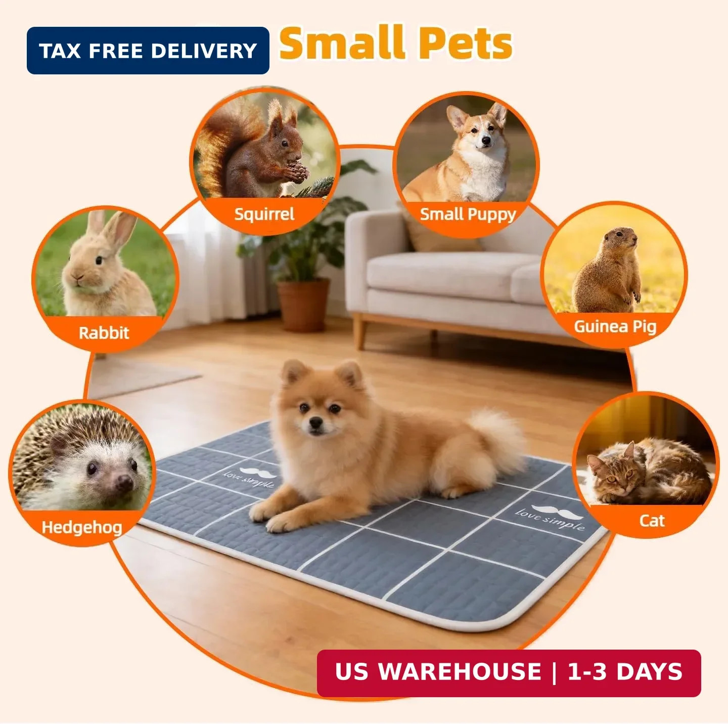Washable Puppy Pads with Pheromones, 4 Pack – Super Absorbent Leakproof Reusable