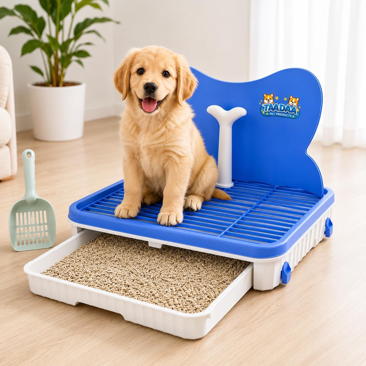 Dog Potty Training Tray with Splash Guard, Reusable Puppy Toilet with 10 Pee …