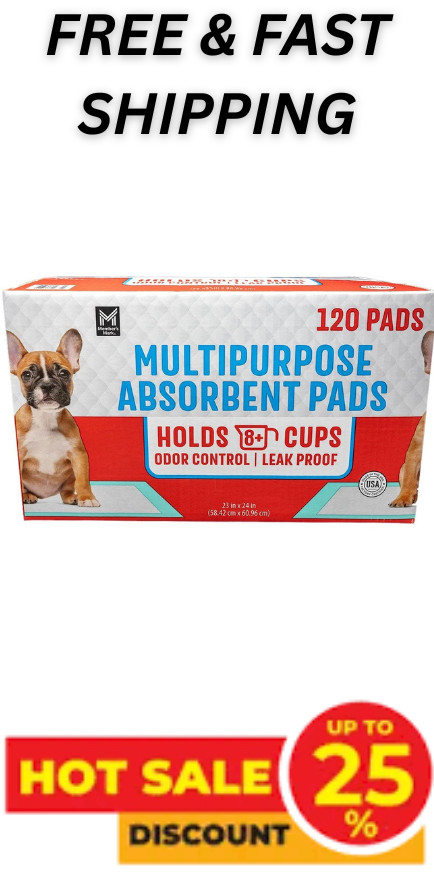 Member’s Mark Multipurpose Absorbent Training Pads, 23″ x 24″,120 ct.