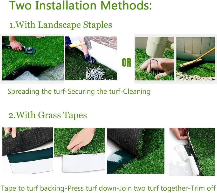 4’X13 Pad Artificial Realistic & Thick Fake Mat for Outdoor Garden Landscape Dog