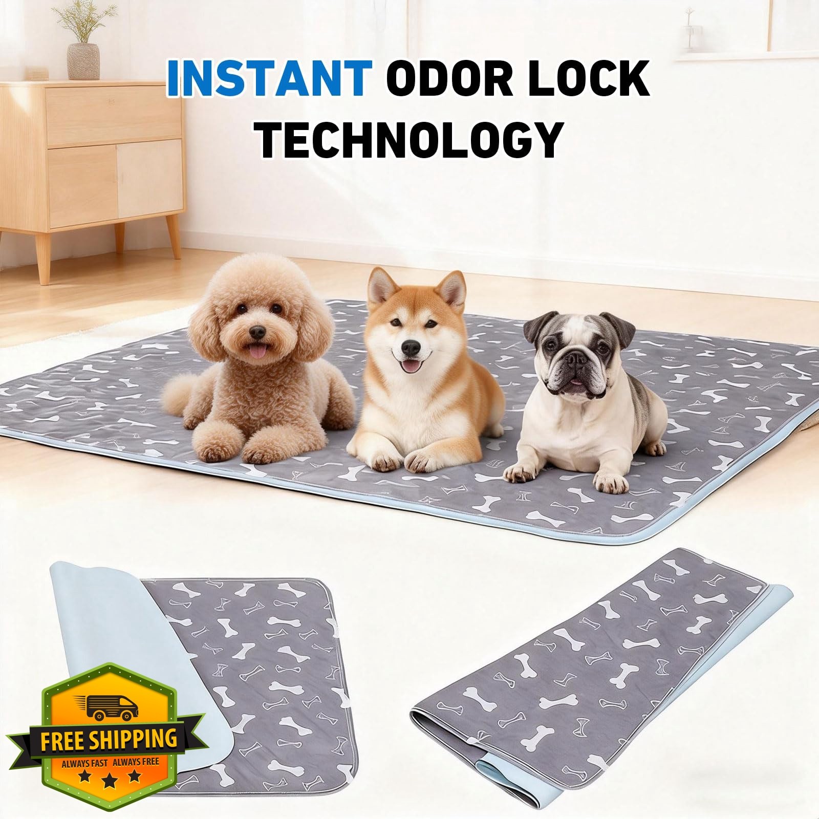 Eoblrodi Puppy Pads Brown S Washable