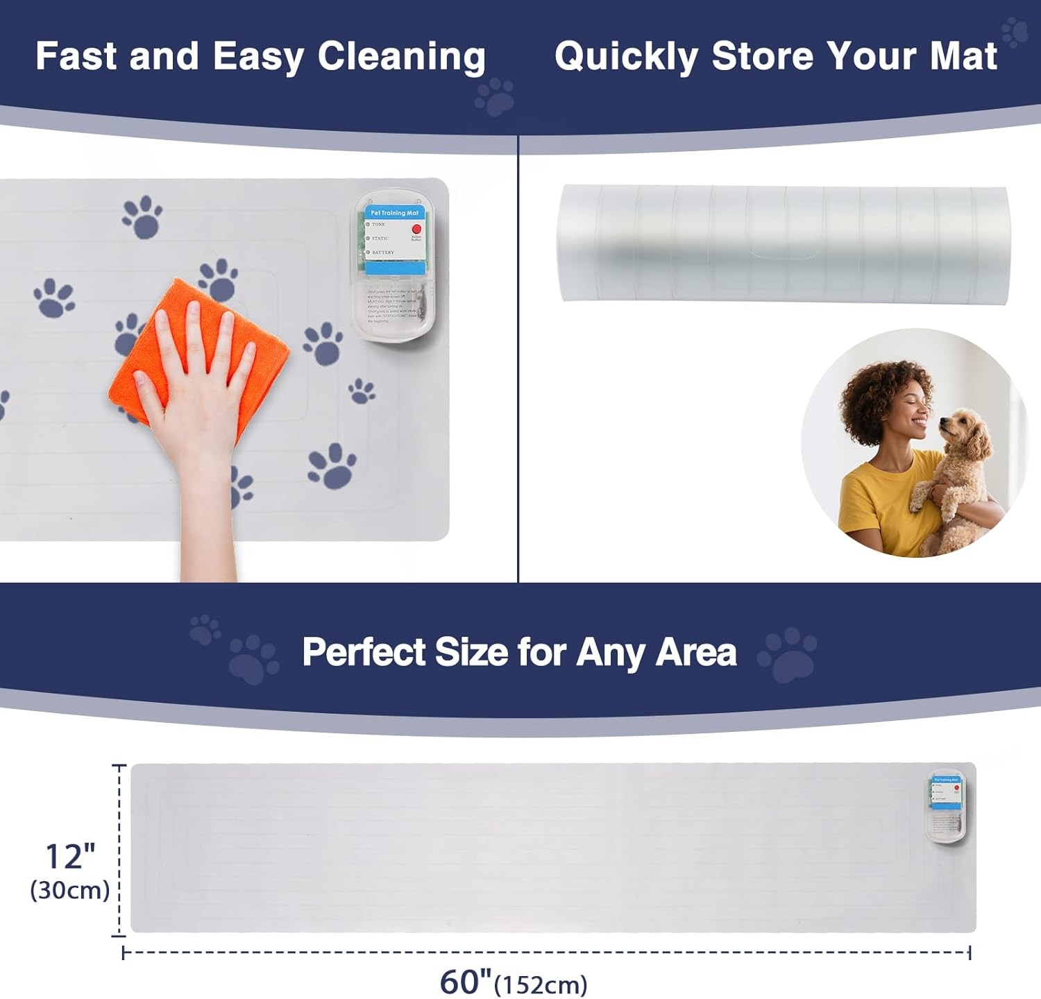 Scat Shock Mat for Dogs and Cats Indoor, Pet Shock Mats for Training Pets, Elect
