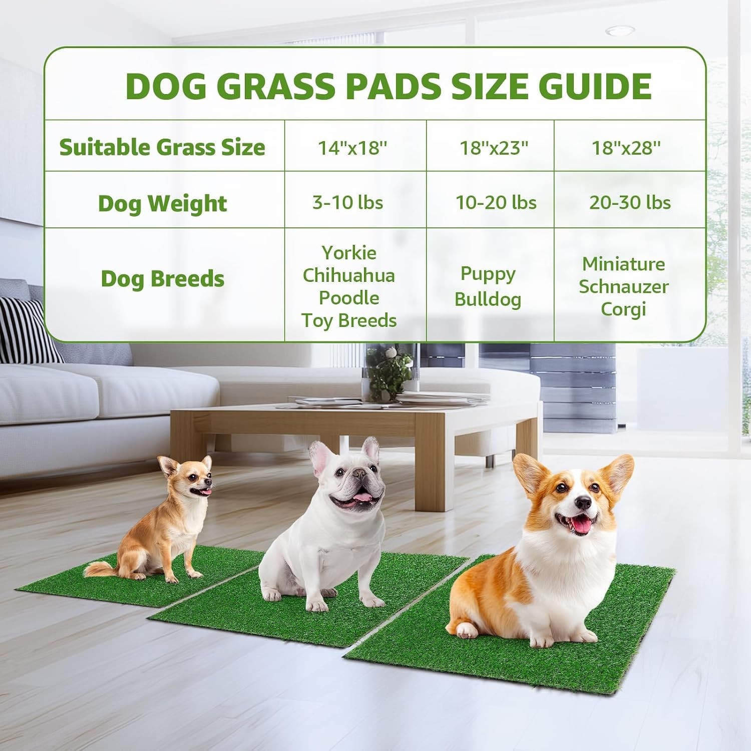 Dog Grass Pee Pads, 2 Pack Artificial Grass for Potty Tray, 14x18in | Replace…