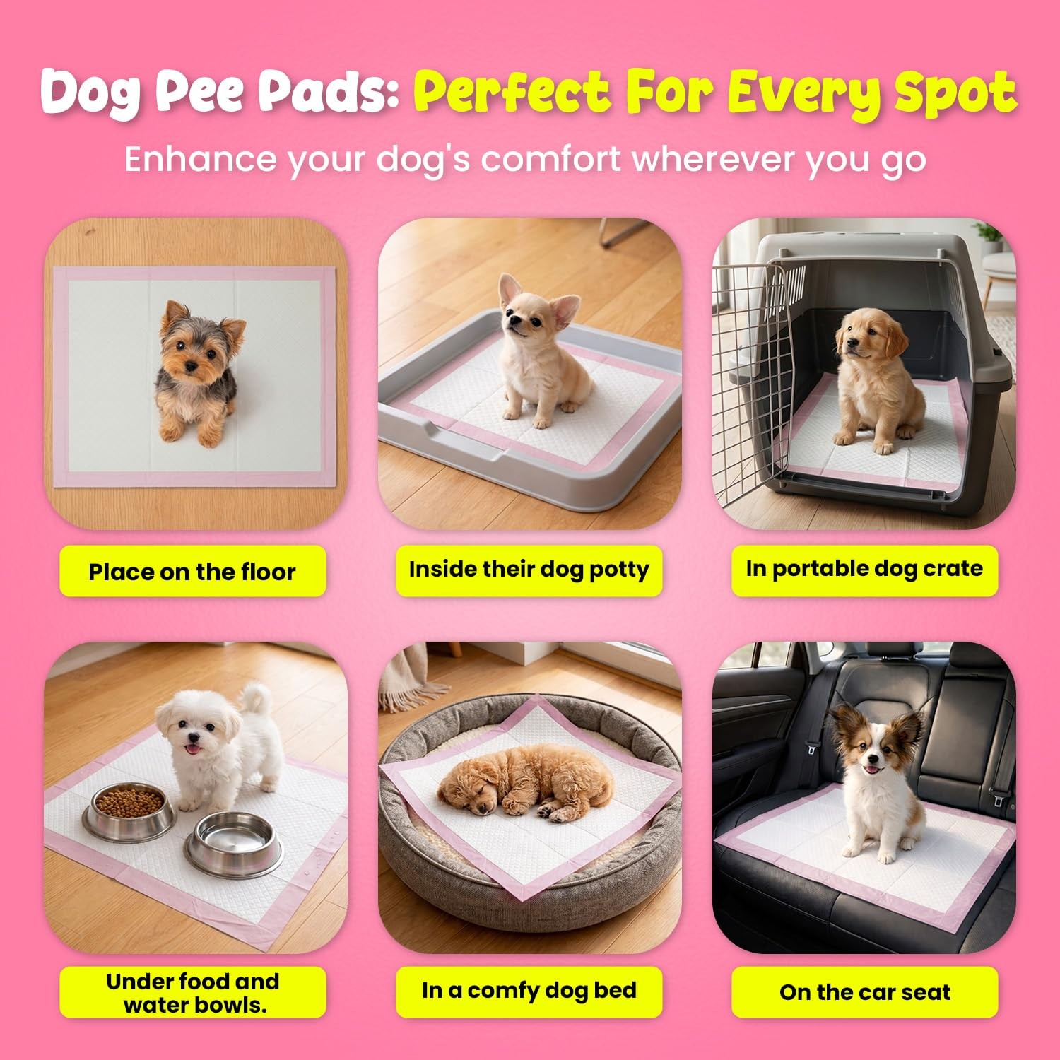 FPN Puppy Pads for Dogs 100 Count Pink Small 13X18 Inch | Disposable Pee Pads…