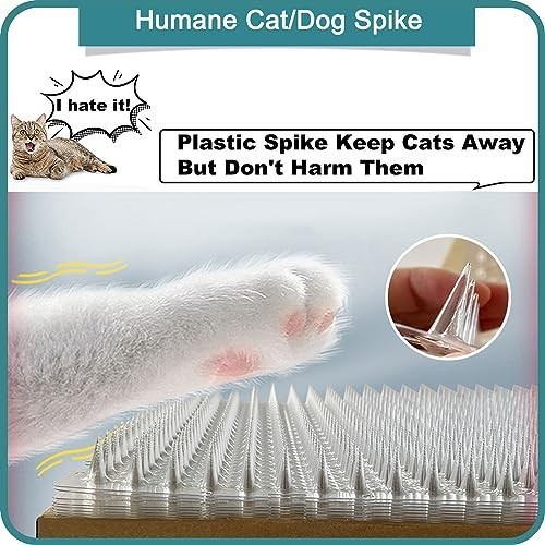 8 Pack Cat Deterrent Scat Mats 12 Sq.ft Plastic Training Mats with Spikes