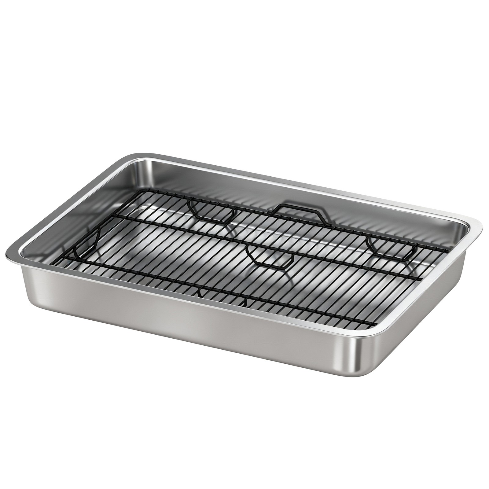 PawHut Dog Potty Tray Stainless Steel, Dog Training Tray, 28″ x 20″ x 4″