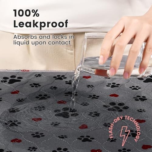 Washable Pee Pads for Dogs,2 Pack Extra Large 48×48 Super Absorbent Reusable …
