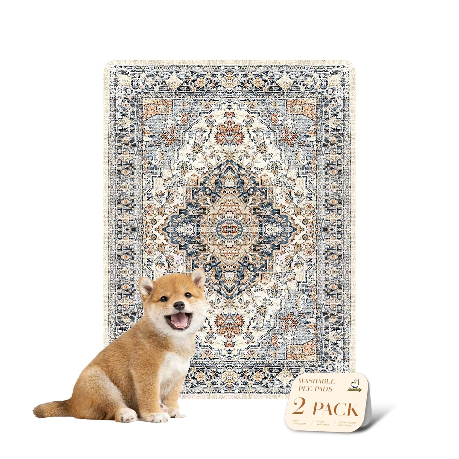 Potty Pads Reusable Washable Beige Multi 18×24 Inch Non Slip Leak Proof Dog