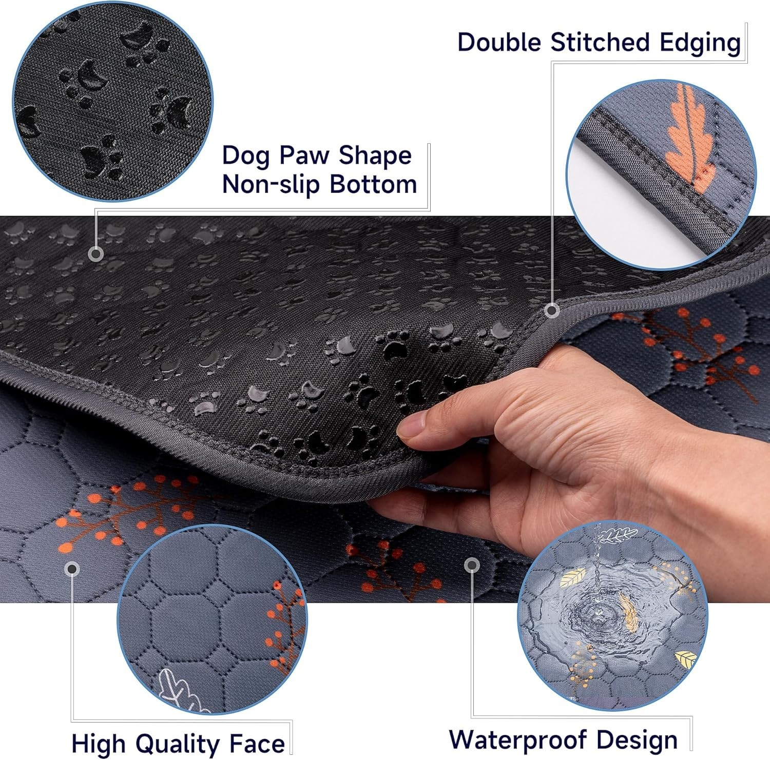 Thick Absorbent Pee Pads for Dogs – Leakproof Non-Slip Design, 24×18 In, 2 Pack