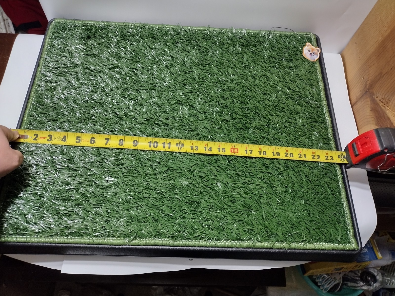 Hompet Dog Grass Pad with Tray And Pee Baffle Reusable Puppy Turf Potty Training