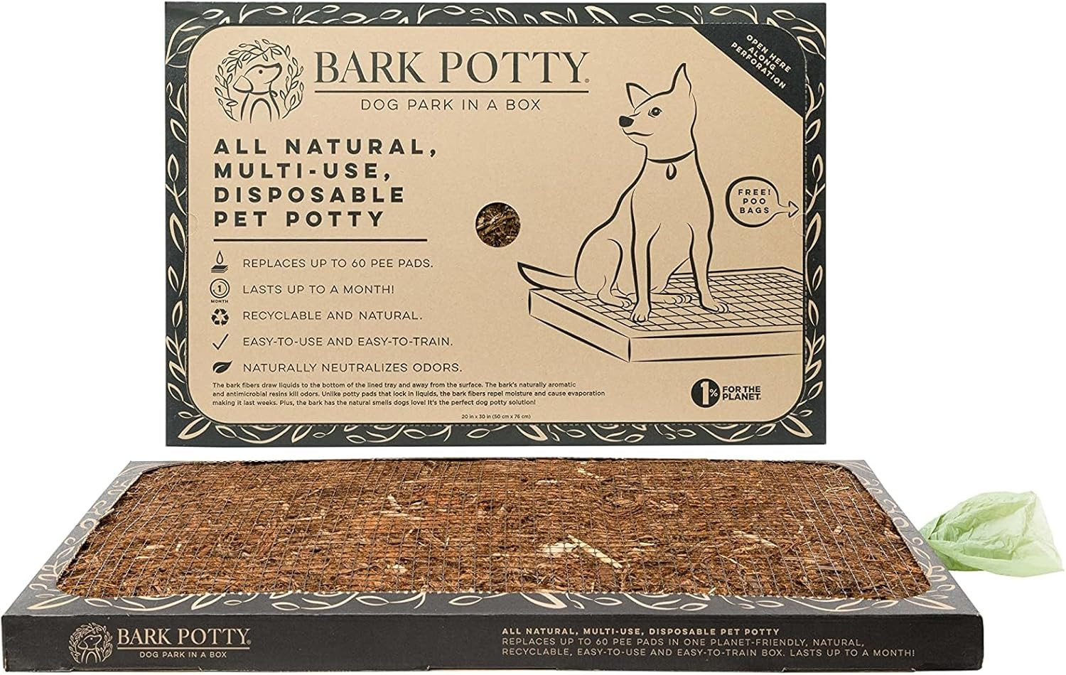 Large Dog Potty Training Box – Disposable, Long-Lasting Pee Pad Litter Replaceme