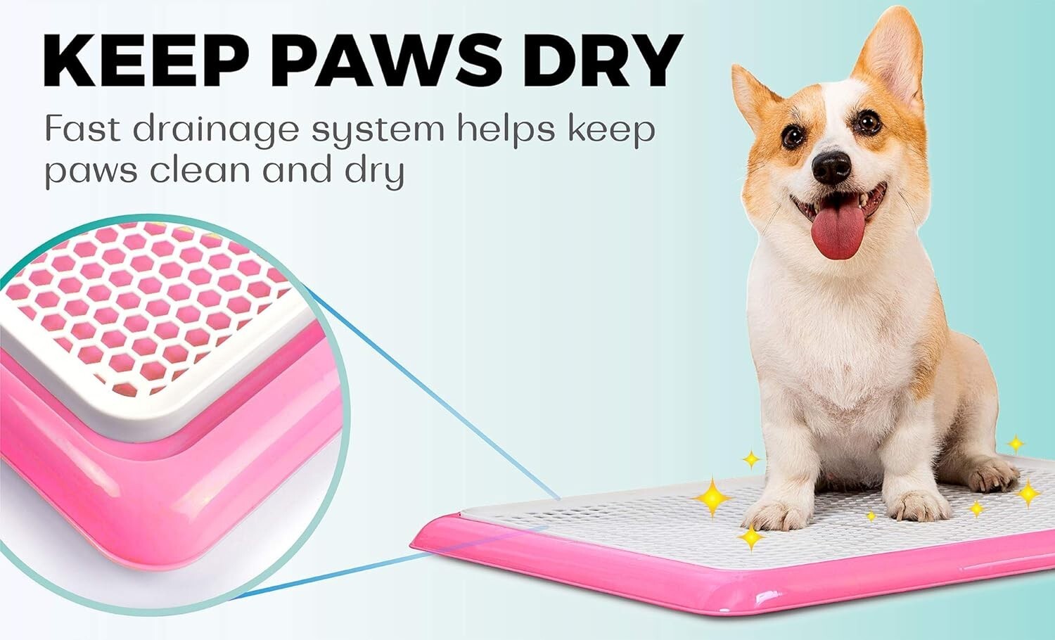 Stylish Pink Pee Pad Holder for Small and Medium Dogs – Easy Setup and Cleaning