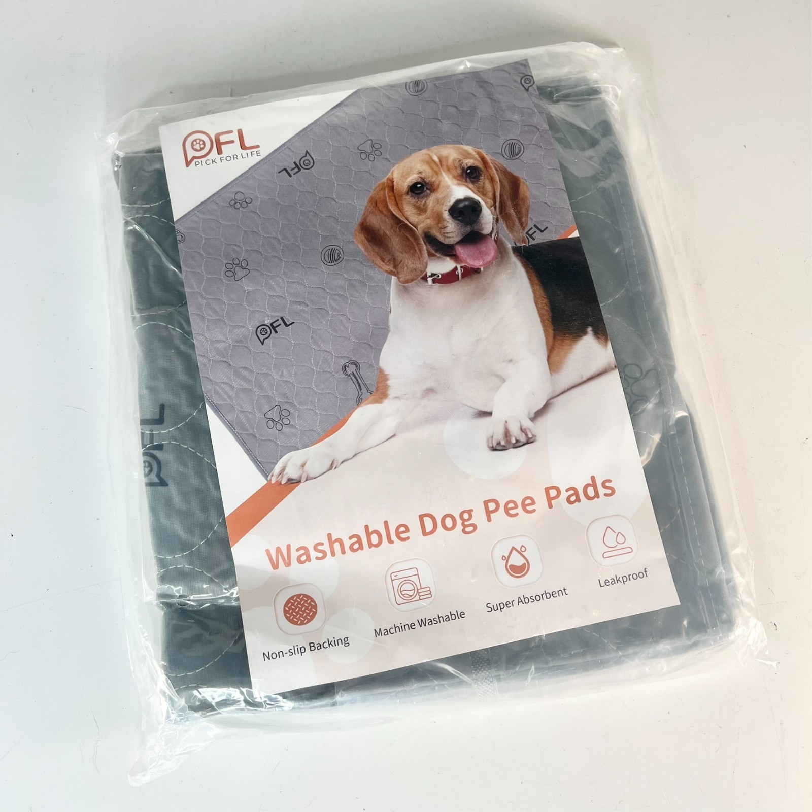 Washable Reusable Pee Pads for Dogs Puppy Feeding Absorbent Bone Print 18×24 New
