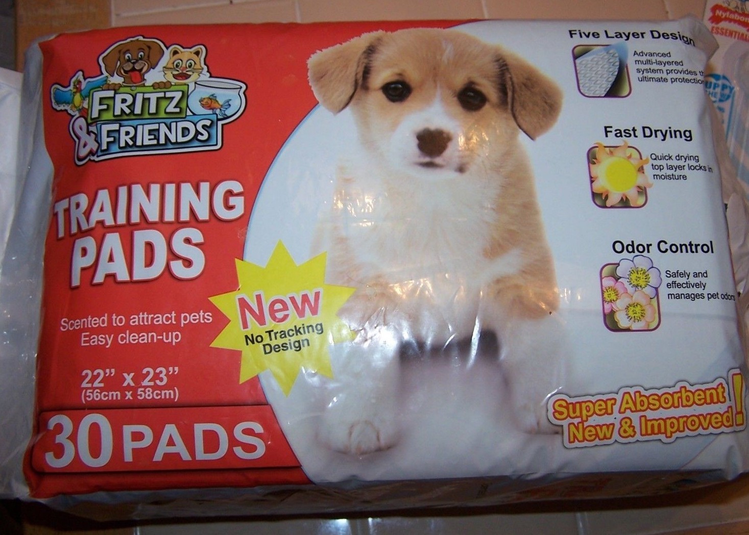 FRITZ & FRIENDS PUPPY TRAINING PADS 30 PADS 22″ X 23″ NEW IN PACKAGE