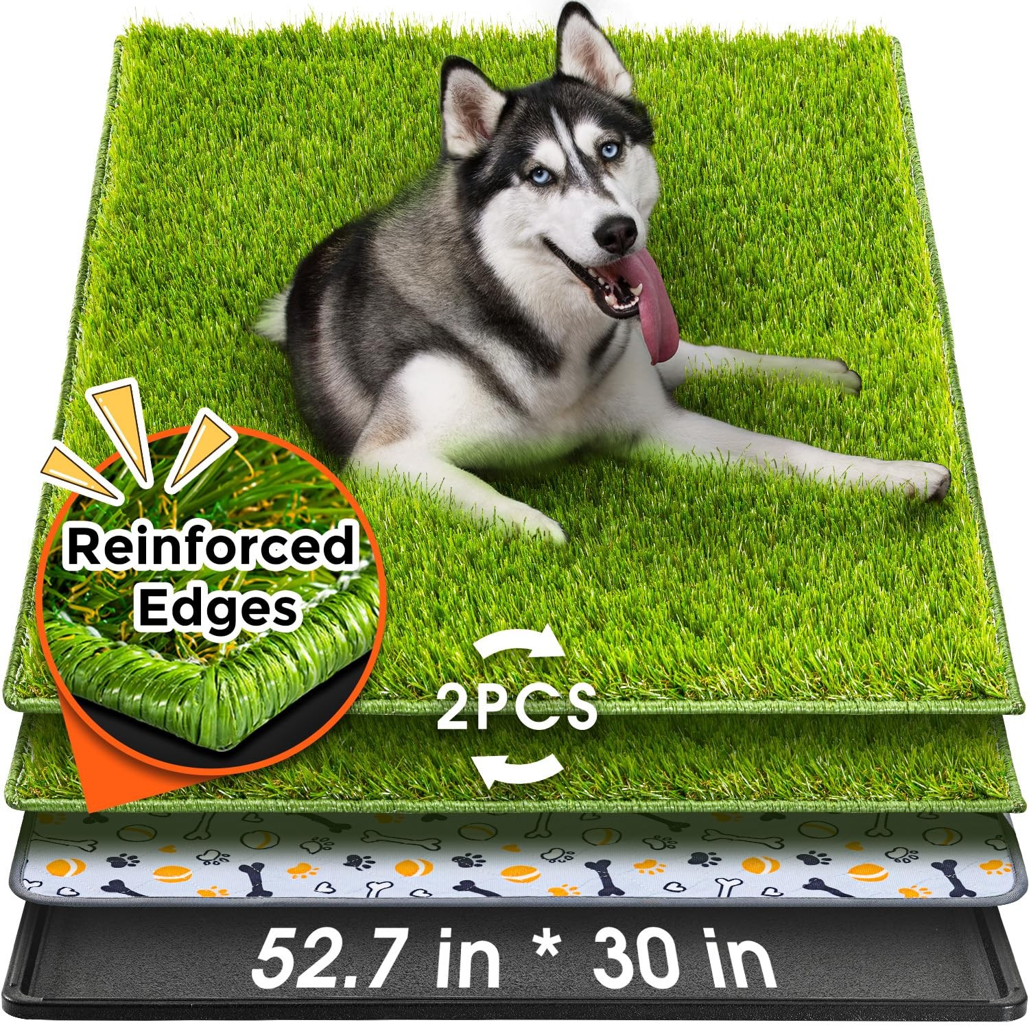 Large Dog Potty Tray Hompet Artificial Grass 52.7×30