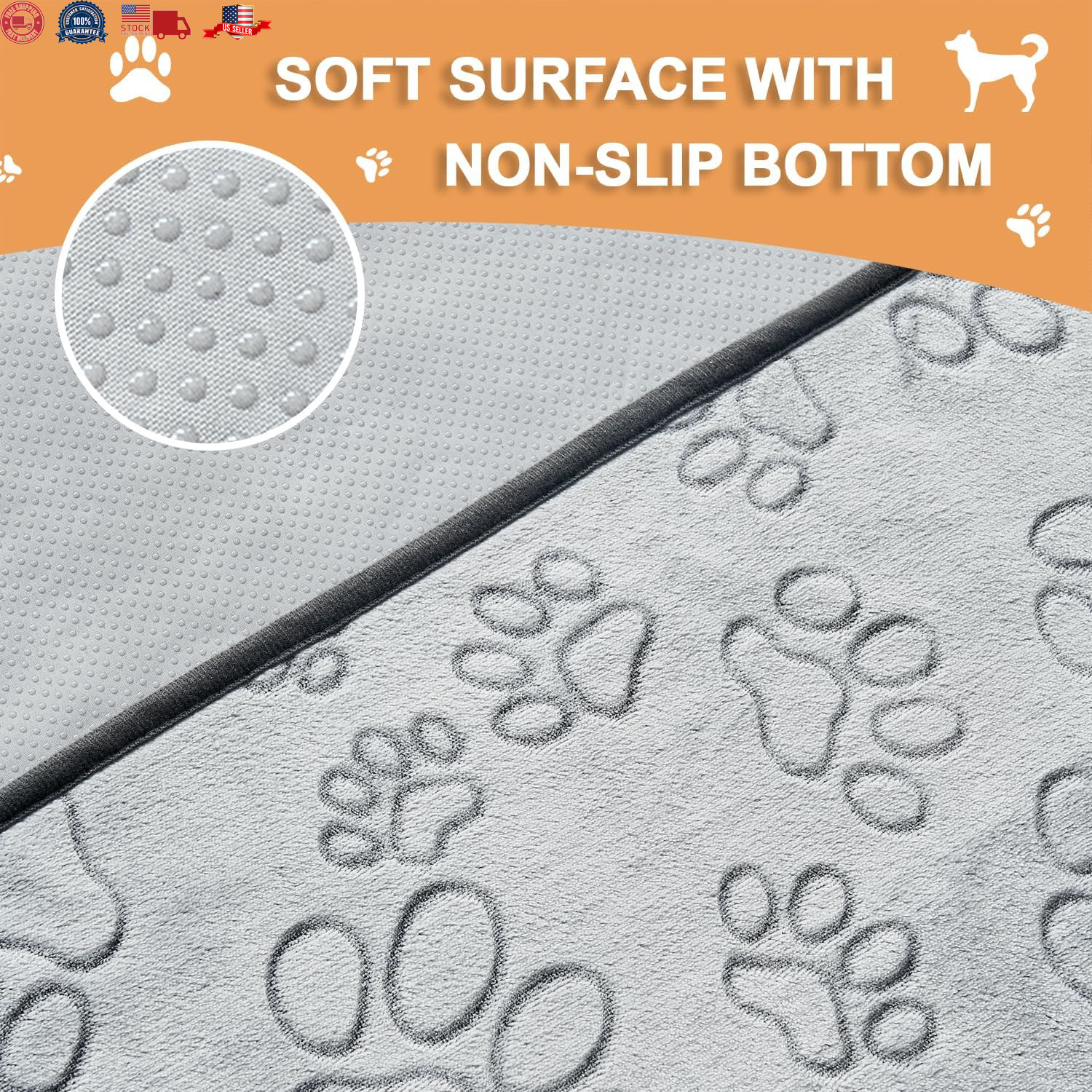 Reusable Puppy Pads, 2 Pack Washable Pee Pads for Dogs, Waterproof Non Slip Wee