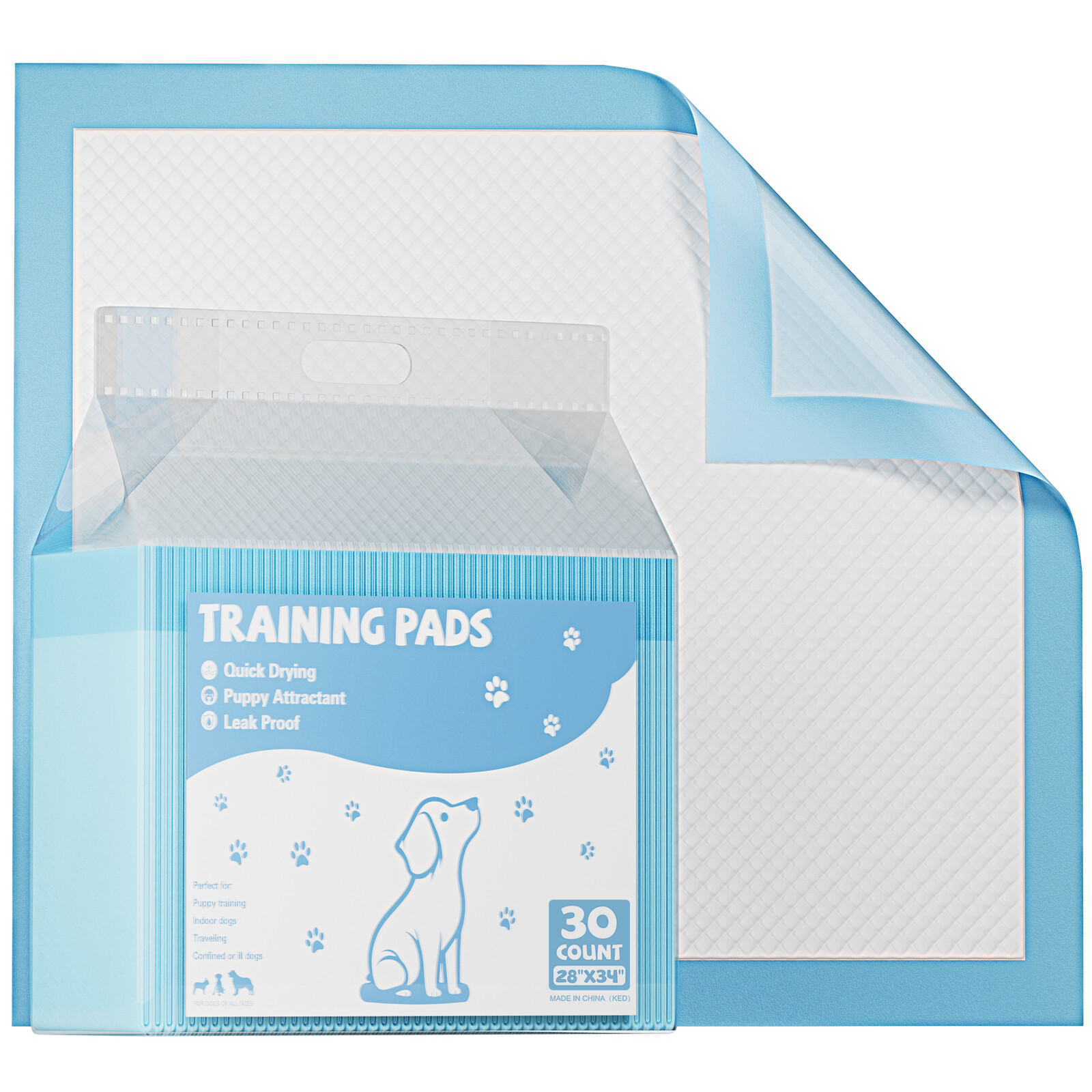 Leak-Proof Disposal Dog & Puppy Pee Pads, Pet Training Pads