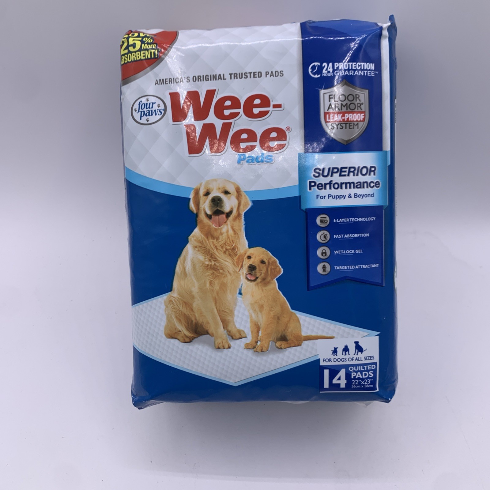 Four Paws Original Wee Wee housebreaking house Potty training Pads (22″ x 23″)