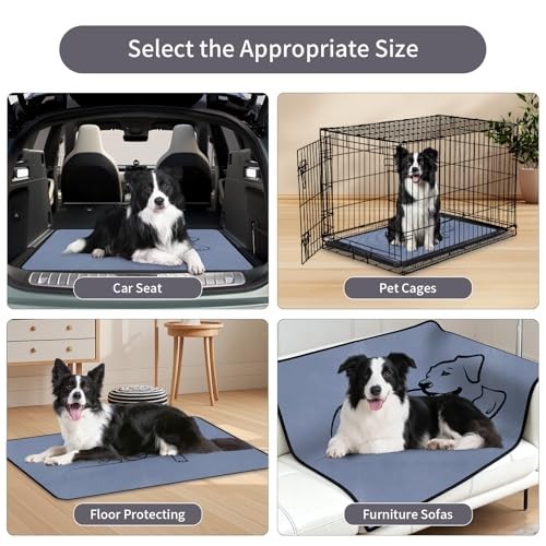 2 Pack 36″x36″ Washable Dog Pee Pads – Reusable, Non-Slip, Leak-Proof Training P