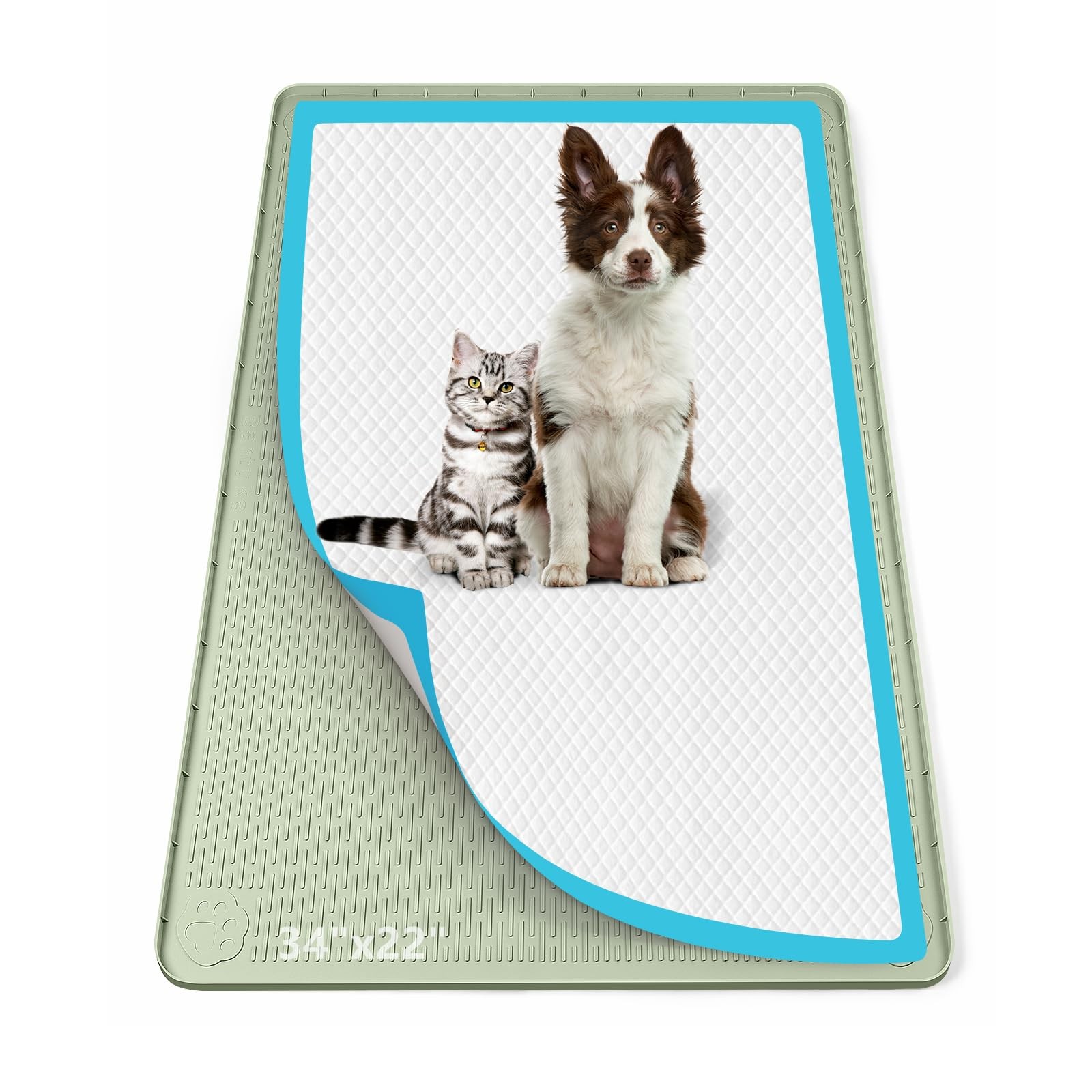 Bartuke Pee Pad Holder Green 34″x22″