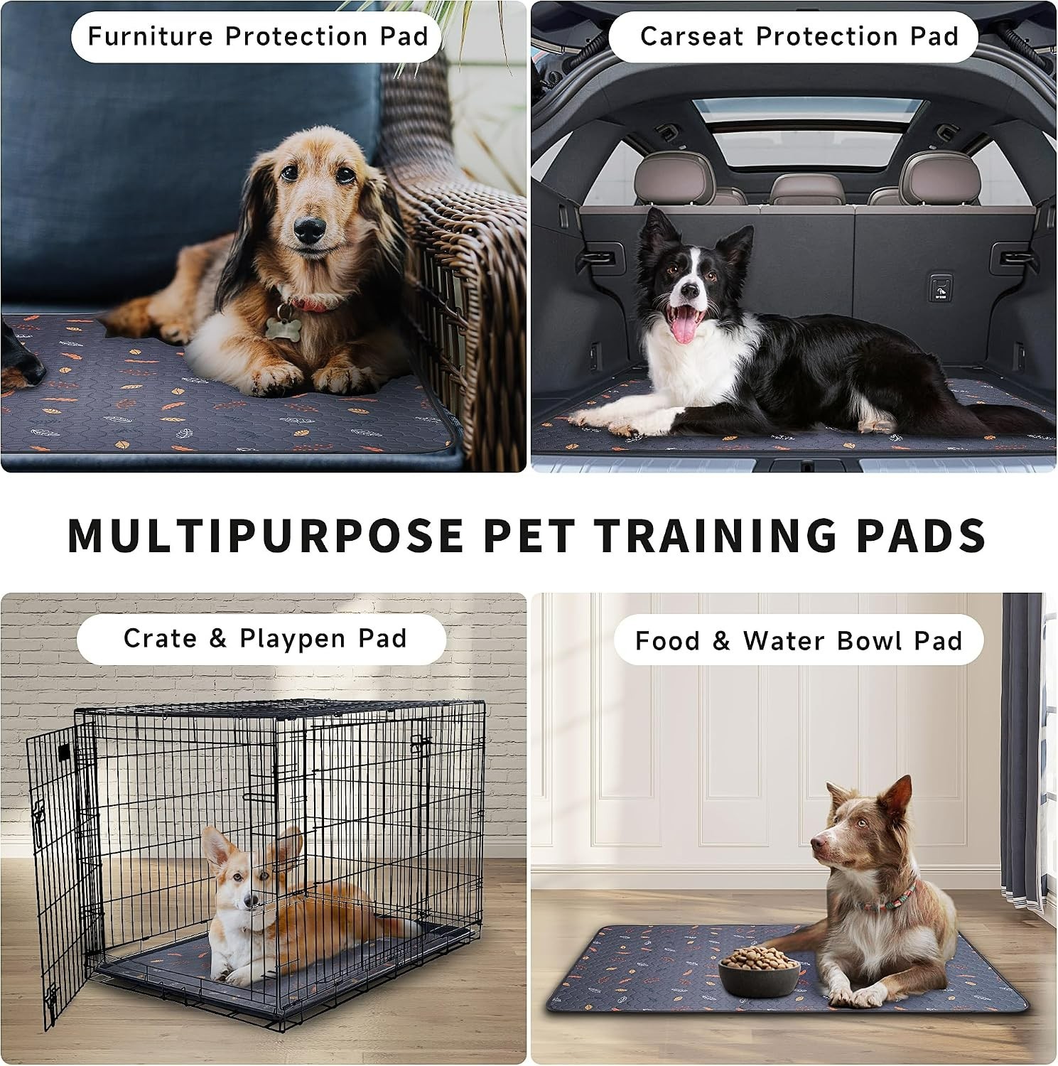 Luxurious Washable Dog Pee Pads, 24×18 Inches, Leakproof & Super Absorbent (2…