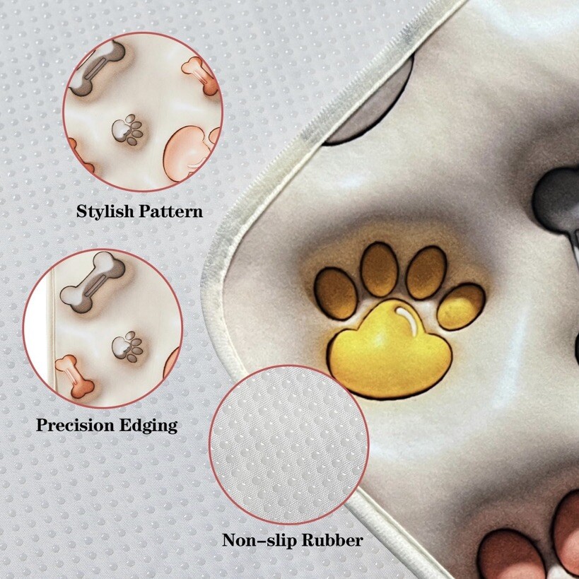 Qeils reusable 6 puppy pads-“18×24”.3D Print Super Absorbent Leakproof Puppy Pad