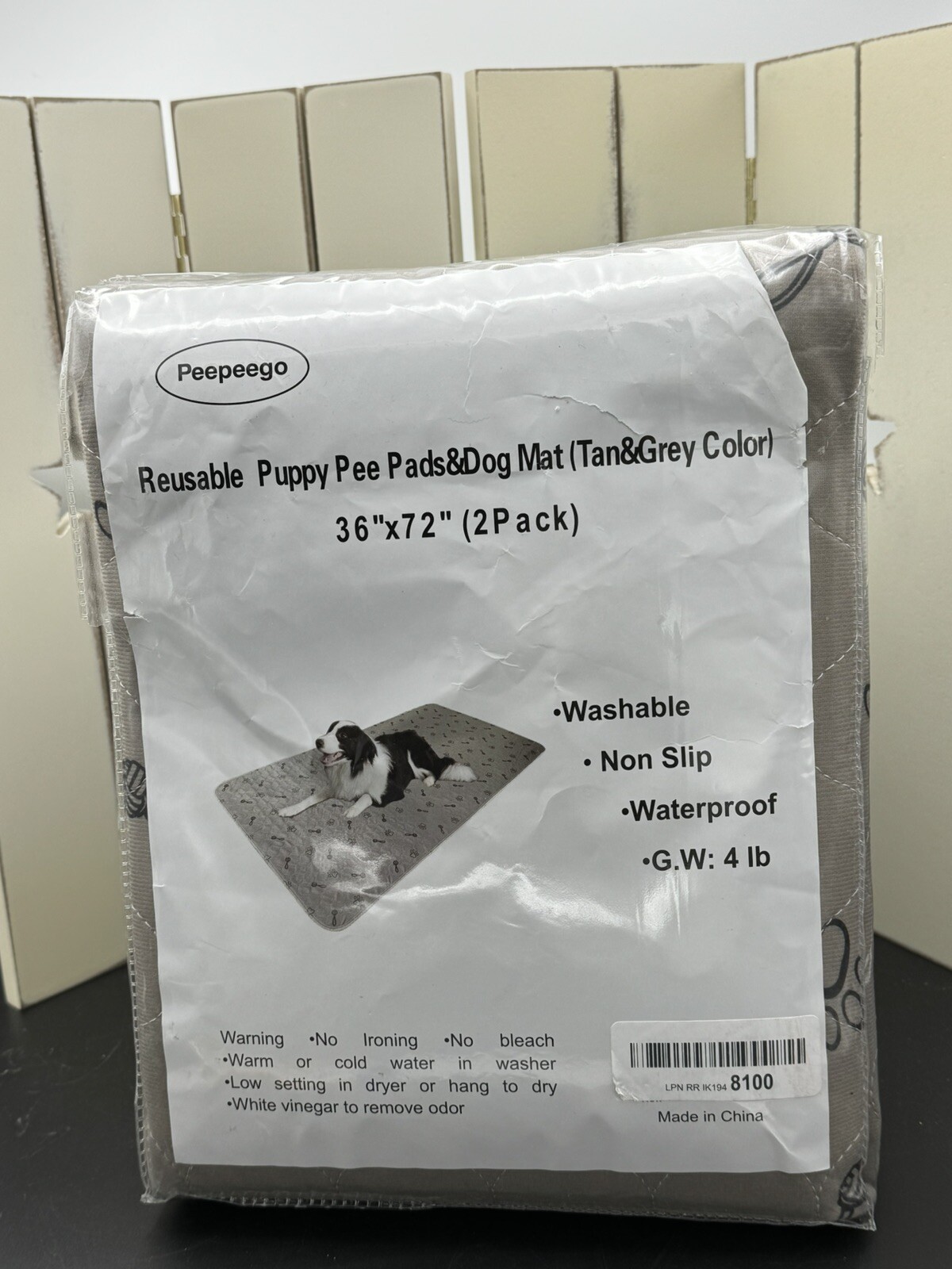Washable Dog Pads Reuse Puppy Pee Pad Whelping Potty Training Playpen Mat 36x 72