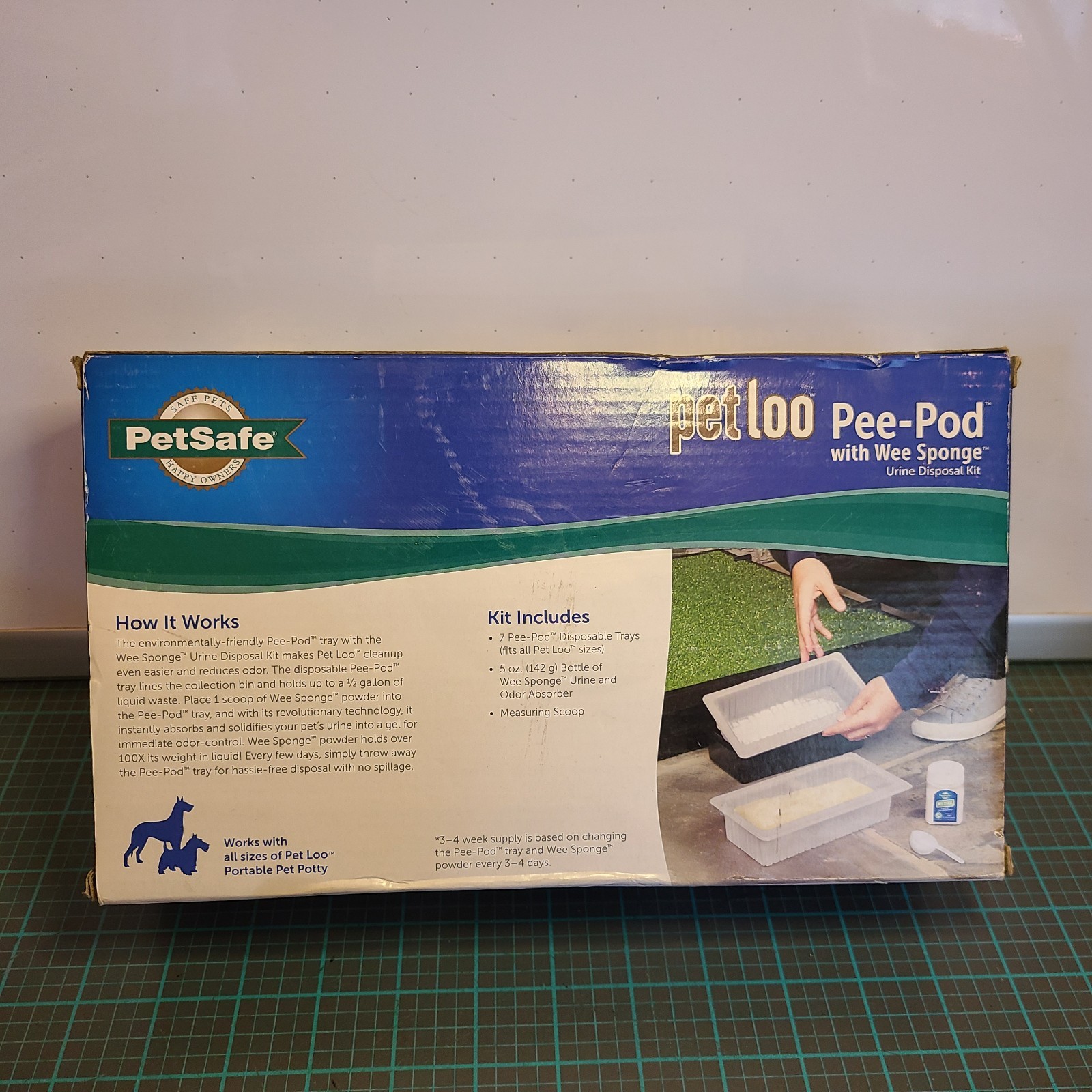 PetSafe Pet Loo Dog Pee-Pod with Wee Sponge Urine Disposal Kit 7 Trays Open Box