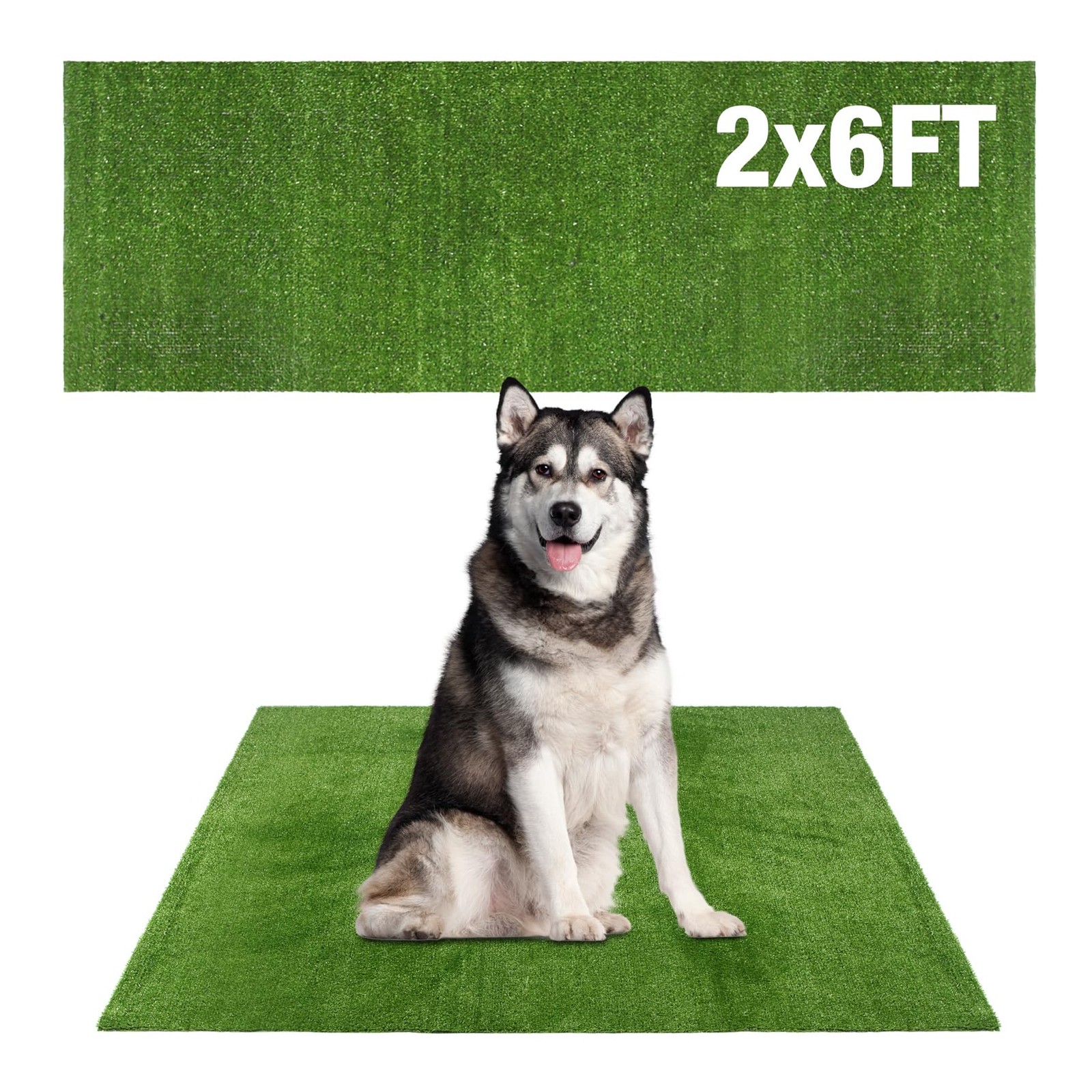 Grass Pad for Dog Large Size – 2FTx6FT, Dog Potty Training Turf, Indoor Outdo…